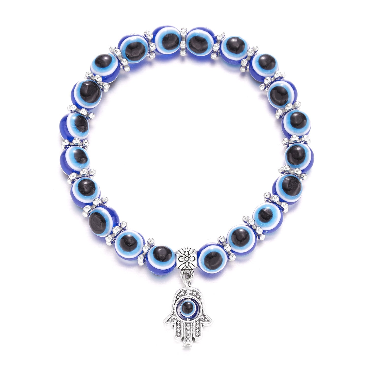 Wholesale Butterfly Hollow Devil Eyes Beaded Elastic Bracelet